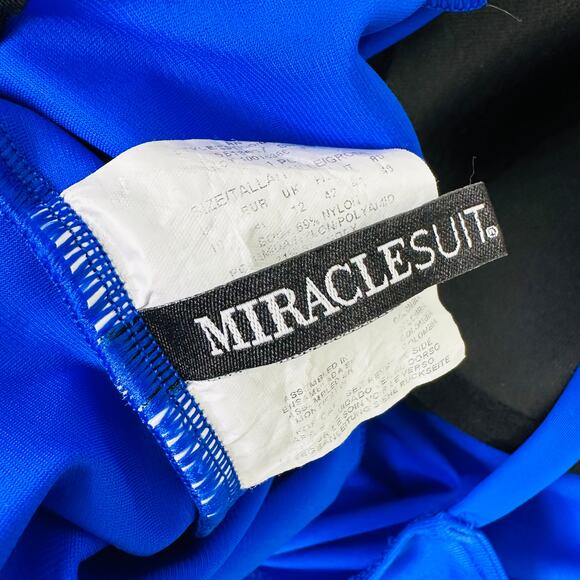 Miraclesuit Blue Razzle Dazzle Siren one piece swimsuit Women's 10 Control - Picture 6 of 7
